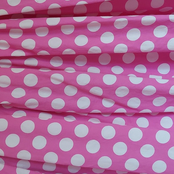 Pink swing skirt with white polka dots- Size Small - Picture 3 of 10